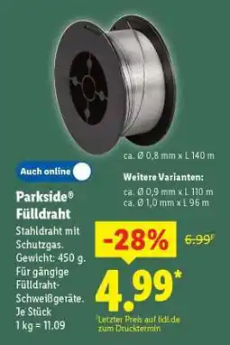 Lidl Parkside Fülldraht Angebot