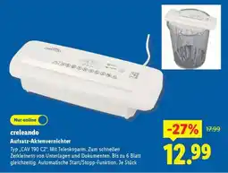 Lidl creleando Aufsatz-Aktenvernichter Angebot