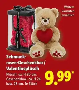 Lidl Schmuckrosen-Geschenkbox/Valentinsplüsch Angebot