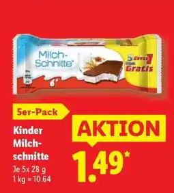 Lidl Kinder Milch-schnitte Angebot