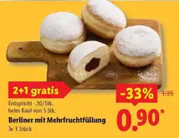 Lidl Berliner mit Mehrfruchtfüllung Angebot