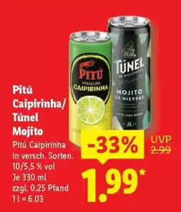 Lidl Pitú Caipirinha/Túnel Mojito Angebot