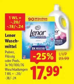 Lidl Lenor Waschmittel Angebot