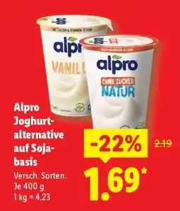 Lidl Alpro Joghurtalternative auf Sojabasis Angebot