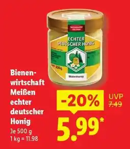 Lidl Bienenwirtschaft Meißen echter deutscher Honig Angebot