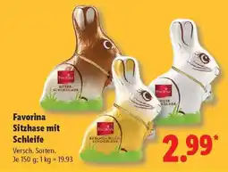 Lidl Favorina Sitzhase mit Schleife Angebot