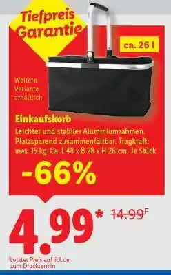 Lidl Einkaufskorb Angebot