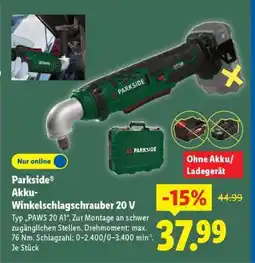 Lidl Parkside Akku-Winkelschlagschrauber 20 V Angebot