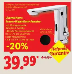Lidl Livarno Home Sensor-Waschtisch-Armatur Angebot