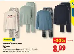 Lidl Esmara/Esmara Men Pyjama Angebot