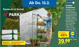 Lidl PARKSIDE Gewächshaus Angebot