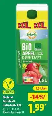 Lidl Bioland Apfelsaft naturtrüb XXL Angebot