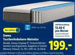 Lidl Emma Taschenfederkern-Matratze Angebot
