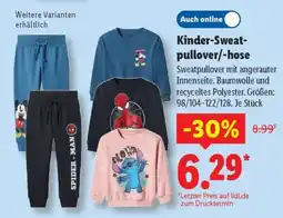 Lidl Kinder-Sweatpullover/-hose Angebot