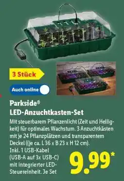 Lidl Parkside LED-Anzuchtkasten-Set Angebot