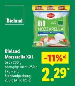 Lidl Bioland Mozzarella XXL Angebot