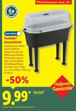 Lidl Parkside Anzuchttisch Angebot