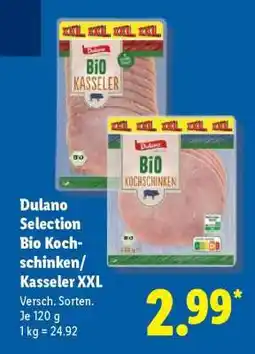 Lidl Dulano Selection Bio Kochschinken/Kasseler XXL Angebot