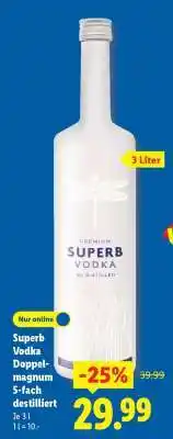 Lidl Superb Vodka Doppelmagnum 5-fach destilliert Angebot