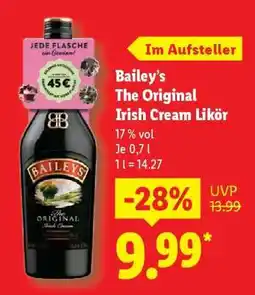 Lidl Bailey’s The Original Irish Cream Likör Angebot
