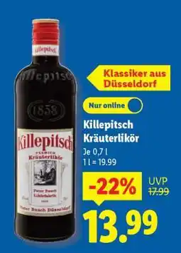 Lidl Killepitsch Kräuterlikör Angebot