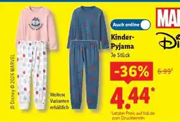 Lidl Kinder-Pyjama Angebot