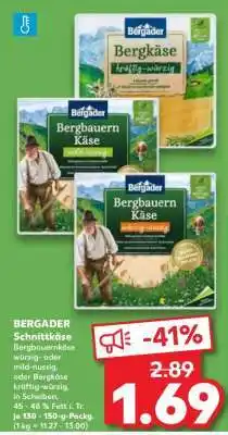 Kaufland BERGADER Schnittkäse Angebot