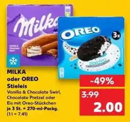 Kaufland MILKA oder OREO Stieleis Angebot