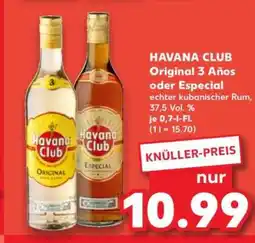 Kaufland HAVANA CLUB Original 3 Años oder Especial Angebot