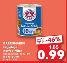 Kaufland BÄRENMARKE Ergiebige Kaffee-Milch Angebot