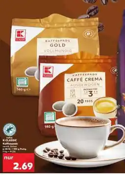 Kaufland K-CLASSIC Kaffeepads Angebot