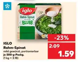 Kaufland IGLO Rahm- Spinat Angebot