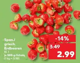 Kaufland Span./griech. Erdbeeren Kl. I Angebot