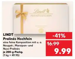 Kaufland LINDT Pralinés Hochfein Angebot