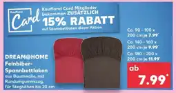 Kaufland DREAM@HOME Feinbiber-Spannbettlaken Angebot