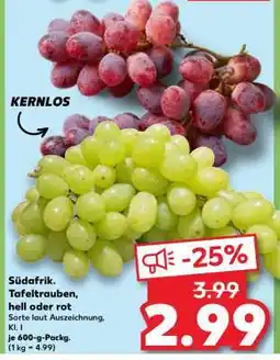Kaufland Südafrik. Tafeltrauben, hell oder rot Angebot