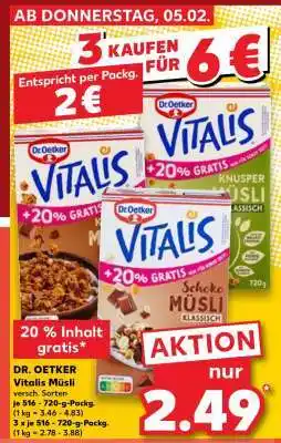 Kaufland DR. OETKER Vitalis-Müsli Angebot