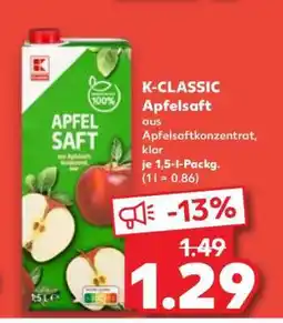 Kaufland K-CLASSIC Apfelsaft Angebot