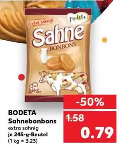 Kaufland BODETA Sahnebonbons Angebot
