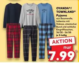 Kaufland OYANDA /TOWNLAND Pyjama Angebot