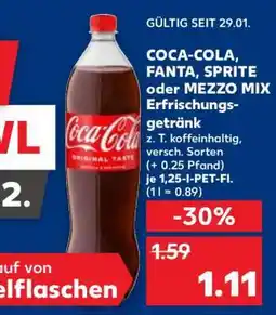 Kaufland COCA-COLA, FANTA, SPRITE oder MEZZO MIX Erfrischungsgetränk Angebot