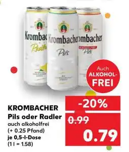 Kaufland Krombacher Pils oder Radler Angebot