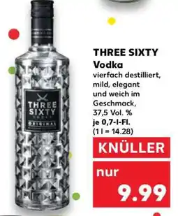 Kaufland Three Sixty Vodka Angebot