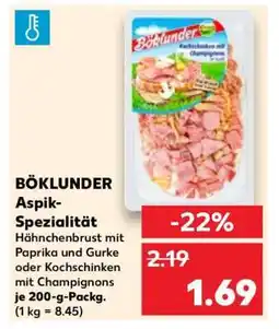 Kaufland BÖKLUNDER Aspik-Spezialität Angebot