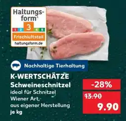 Kaufland K-WERTSCHÄTZE Schweineschnitzel Angebot