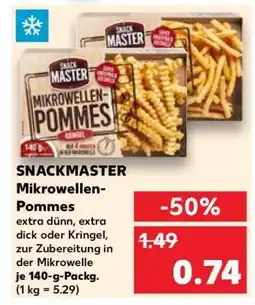 Kaufland SNACKMASTER Mikrowellen-Pommes Angebot