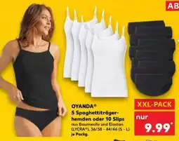 Kaufland OYANDA 5 Spaghettiträgerhemden oder 10 Slips Angebot