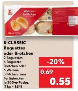 Kaufland K-CLASSIC Baguettes oder Brötchen Angebot