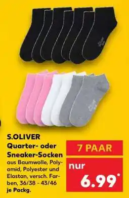 Kaufland S.OLIVER Quarter- oder Sneaker-Socken Angebot