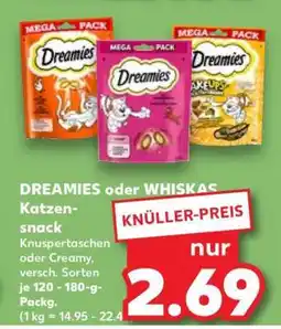 Kaufland Dreamies oder Whiskas Katzensnack Angebot